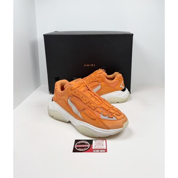 Size 44EU/11US - Amiri Bone Runner Orange Suede Sneakers